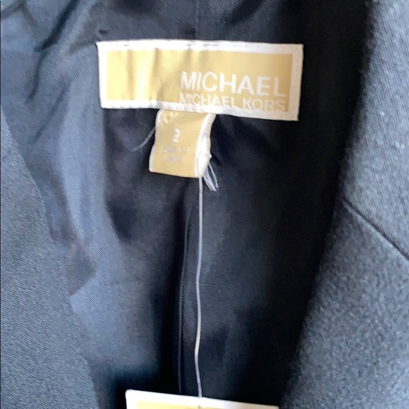 New! Michael Kors Blazer Jacket Navy Blue Size 2 - Picture 2 of 7
